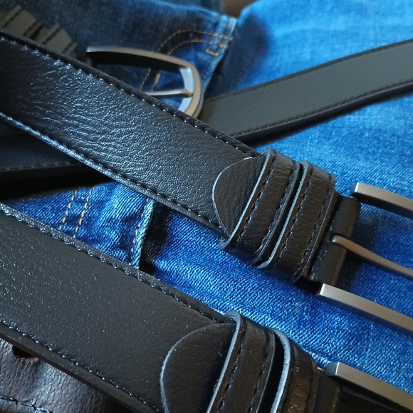 🔥3PK Hot Unisex New Big Men's 44" PU Leather Tall Business Women Belt - Picture 5 of 5